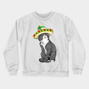Cat Mexican hat Crewneck Sweatshirt